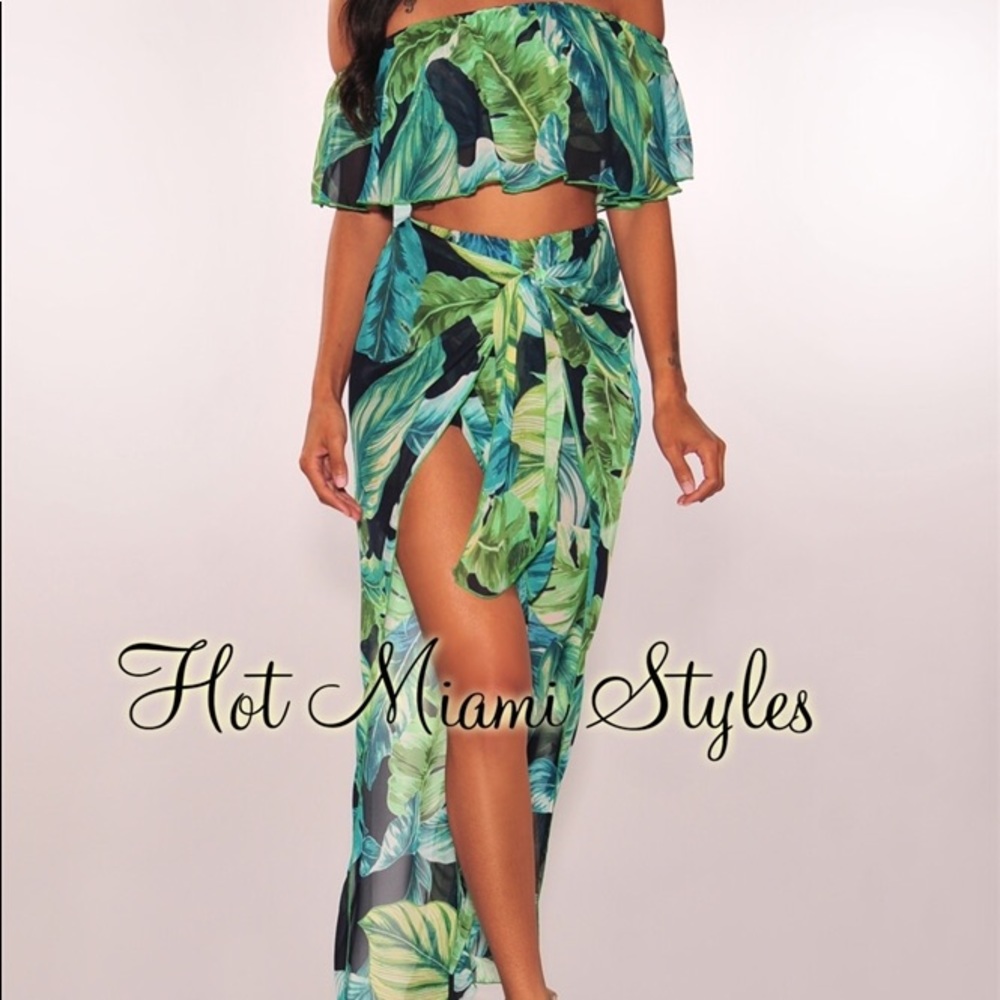 Hot Miami styles palm set